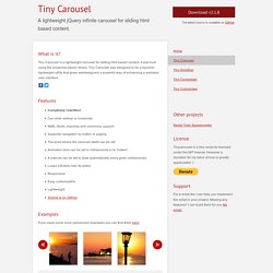 Tiny Carousel: A lightweight jQuery plugin