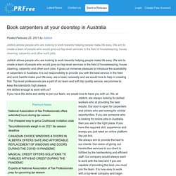 Book carpenters at your doorstep in Australia