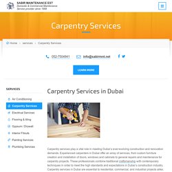 Carpentry company dubai