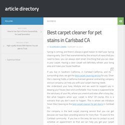 Best carpet cleaner for pet stains in Carlsbad CA