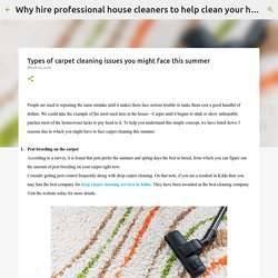 Types of carpet cleaning issues you might face this summer