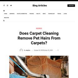 Does Carpet Cleaning Remove Pet Hairs From Carpets?