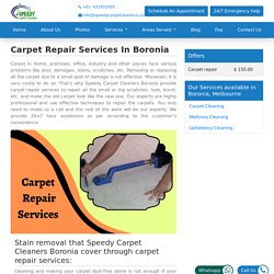 Carpet Repair Services in Melbourne