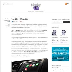 CarPlay Thoughts