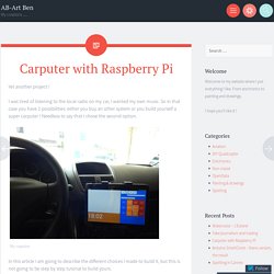 Carputer with Raspberry Pi