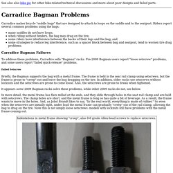 Carradice Bagman Problems