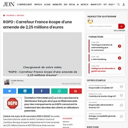 RGPD : Carrefour France écope d'une amende de 2,25 millions d'euros