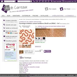 Carrelage imitation ciment tortillons 20x20 cm DRAC