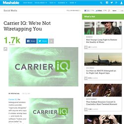 Carrier IQ Denies Violating Wiretap Laws