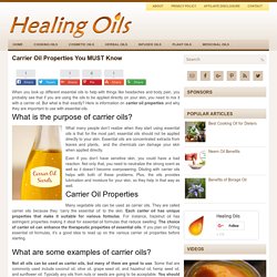Carrier Oil Properties You MUST Know