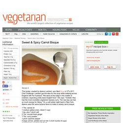 Sweet & Spicy Carrot Bisque Recipe