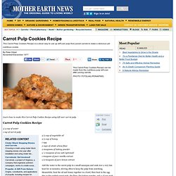 Carrot Pulp Cookies Recipe