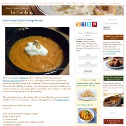 Carrot and Cashew Soup Recipe