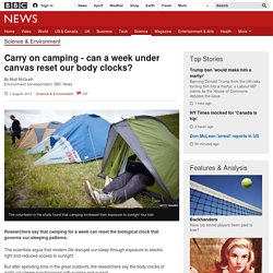 Carry on camping - can a week under canvas reset our body clocks?
