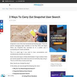 How to Carryout Snapchat User Search