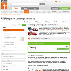 Carsharing - Carsharing-Anbieter im Praxistest