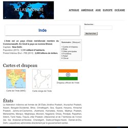 Carte et informations sur l'Inde