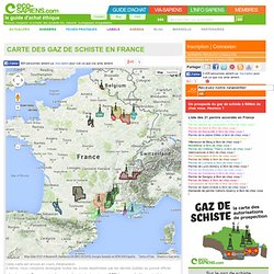 Carte de France Gaz de schiste eco-SAPIENS