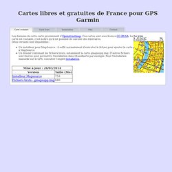 Cartes de France pour GPS Garmin