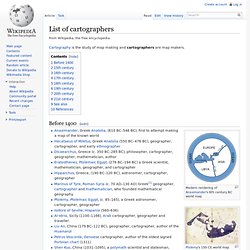 List of cartographers