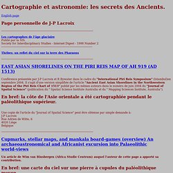 Cartographie et astronomie: les secrets des Ancients