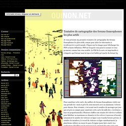 Tentative de cartographie des forums francophones les plus actifs