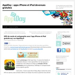 GPS de rando et cartographie avec l’app iPhone et iPad gratuite auj. sur AppiDay.fr