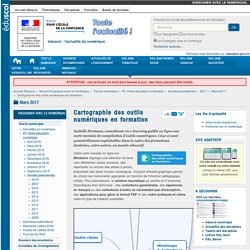 Cartographie des outils numériques en formation — Enseigner avec le numérique