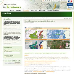 Nouvel espace de cartographie interactive - L'Observatoire des Territoires