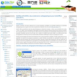 GeOOo et KmlOOo, deux extensions cartographiques pour LibreOffice (avril 2011)