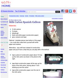 Milk Carton Spanish Galleon Craft