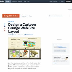 Design a Cartoon Grunge Web Site Layout