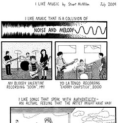 I Like Music cartoon by Stuart McMillen - Recombinant Records