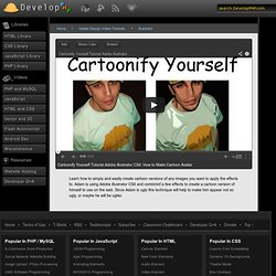 Cartoonify Yourself Tutorial Adobe illustrator CS4: How to Make Cartoon Avatar