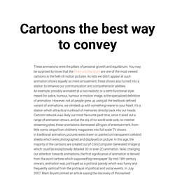 Cartoons the best way to convey