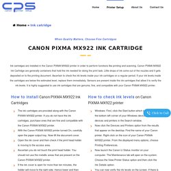 Canon PIXMA MX922 Ink Cartridge Install & Replace