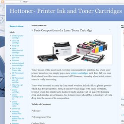 Hottoner- Printer Ink and Toner Cartridges : 7 Basic Composition of a Laser Toner Cartridge