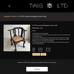 A C19 th carved mahogany corner chair