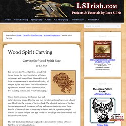 carving the Wood Spirit Face, Relief Wood Carving Project by L. S. Irish