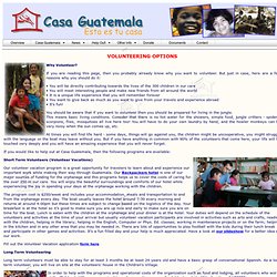 Casa Guatemala - Volunteer