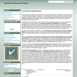 My Cascadia Autonomy Project