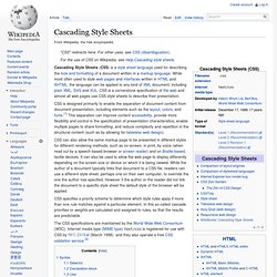 Cascading Style Sheets