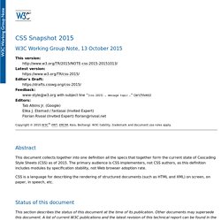 W3C - Introduction to CSS3