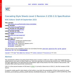 W3C CSS 2.2