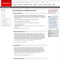 Case Management and CRM for Government