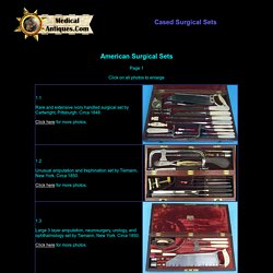 Cased American surgical sets from the 1800's