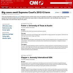 Big cases await Supreme Court's 2012-13 term