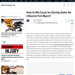 How to Win Cases for Driving Under the influence Fort Myers?