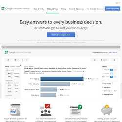 Google Consumer Surveys: Special OfferWithCoupon