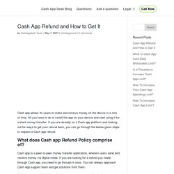 Cash App Refund and How to Get It - Cash App Desk